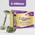 Super collagen ANTI-AGE 2000 mg, 14 ampula + POKLON  žad za zatezanje lica sa rolerom + žad kamen za podočnjake
