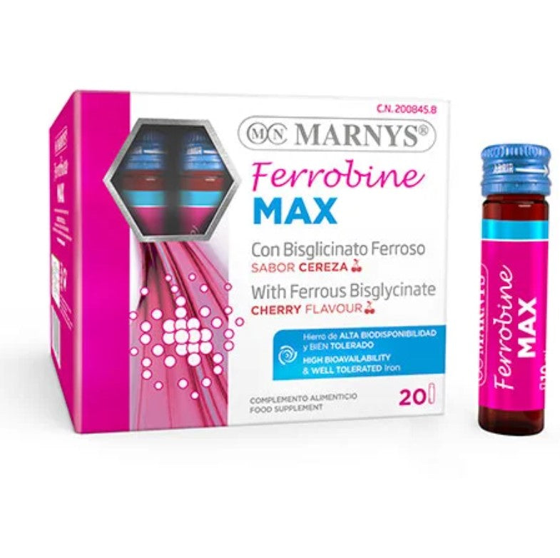 Marnys Ferrobine Max ampule sa fero-bisglicinatom i ukusom višnje