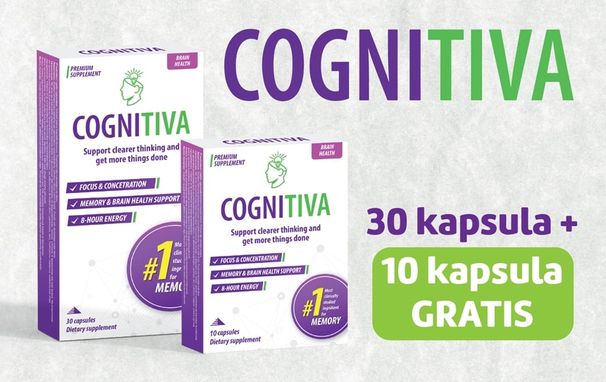 Cognitiva Super nutrijent za mozak, 30 kapsula + 10 kapsula gratis