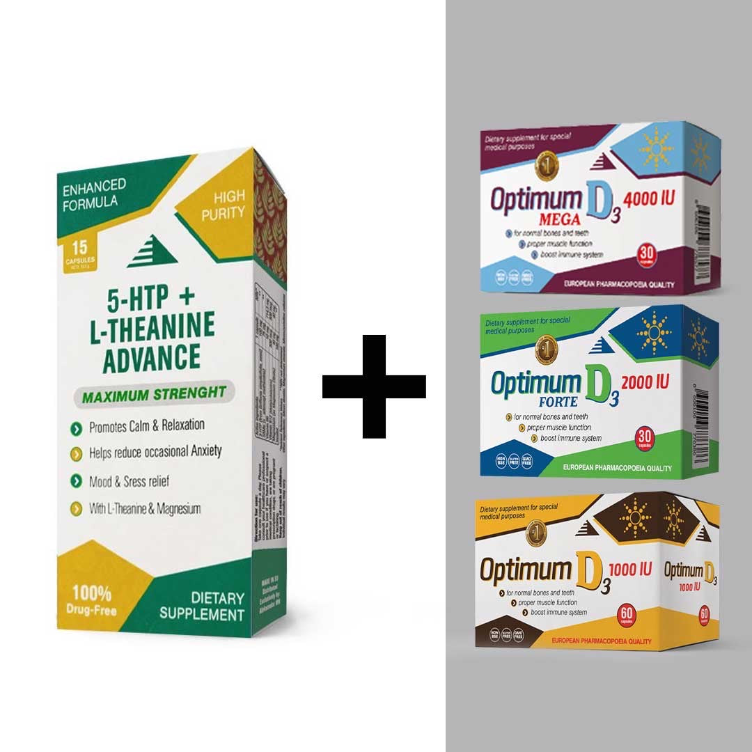 5 HTP + L-THEANINE ADVANCE + GRATIS D3 Vitamini