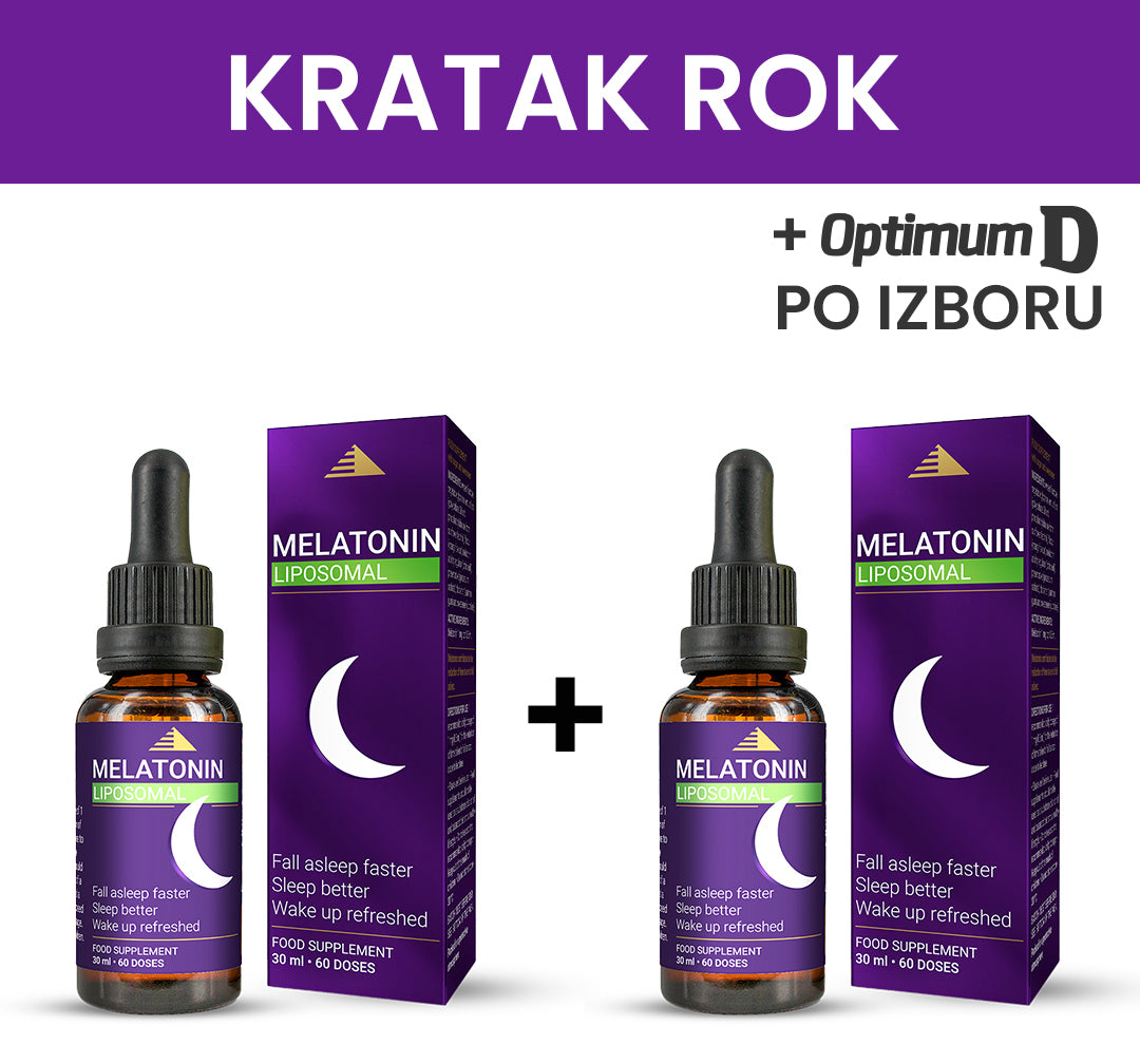 Liposomalni Melatonin 1+1 + GRATIS D3 vitamini po izboru
