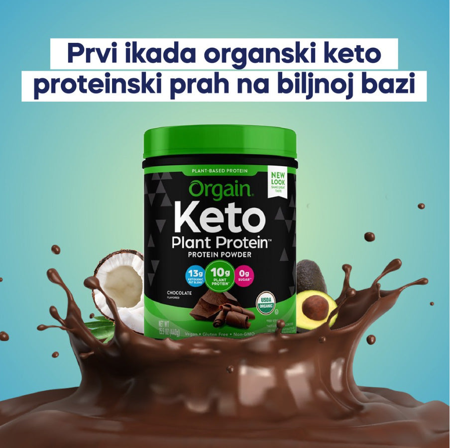 Orgain Keto biljni protein, čokolada, 440g