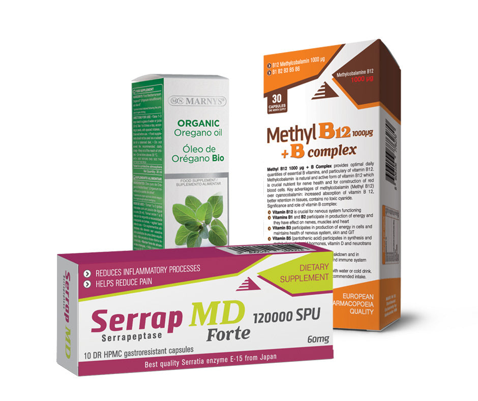 Set za alergiju - Serrap MD + Methyl B12 + Origano ulje 10ml