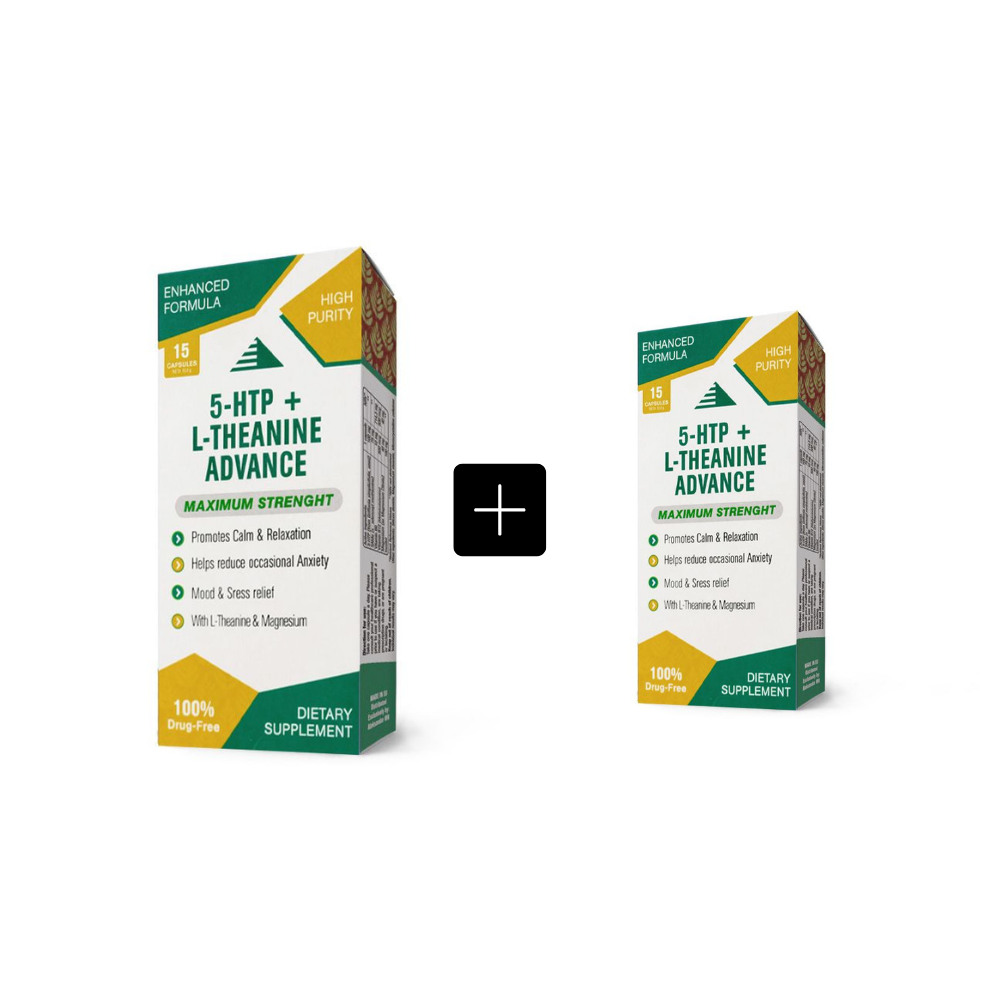 2 kutije 5-HTP + L-Theanine Advanced, 15 kapsula