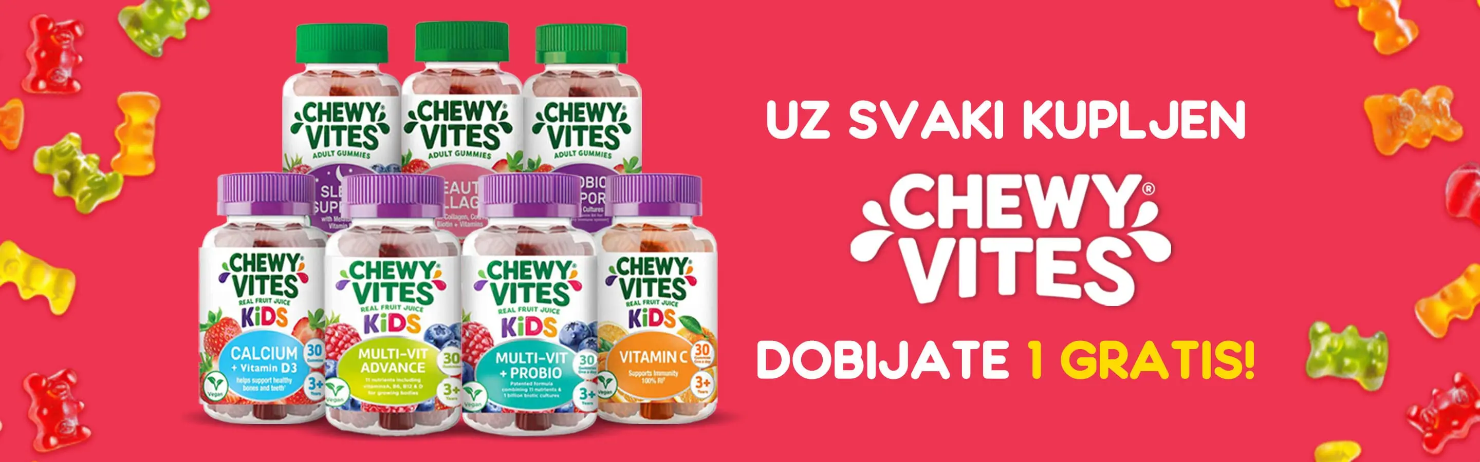Uz svaki kupljeni Chewy Vites dobijate 1 gratis!