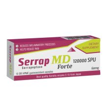 Serrap MD 120000 SPU FORTE,10 kapsula protiv upala i otoka pojacivac antibiotika (Ukus: Original)