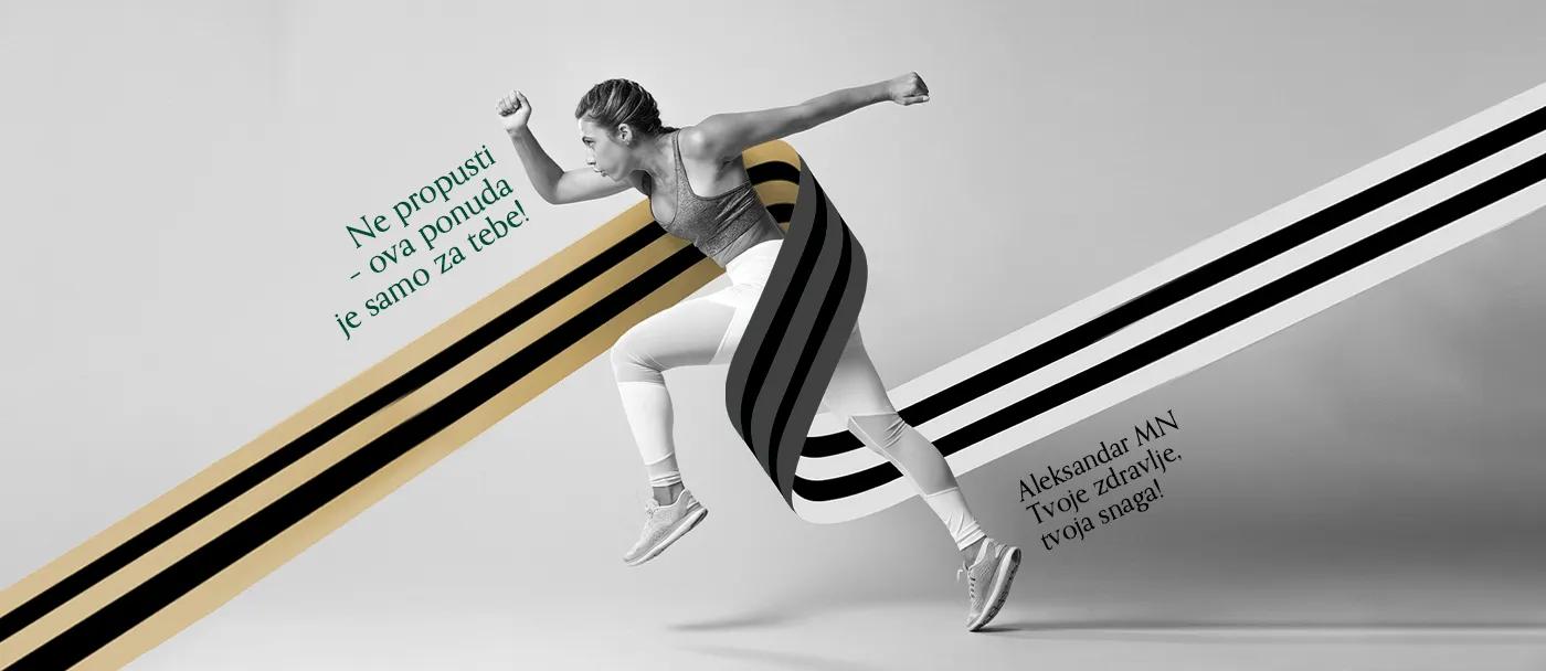Woman running high